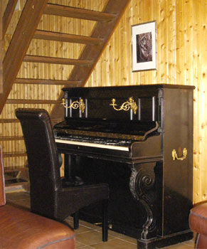 Gîte panda - un piano dans le gîte panda