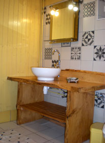 salle de bain gîte panda